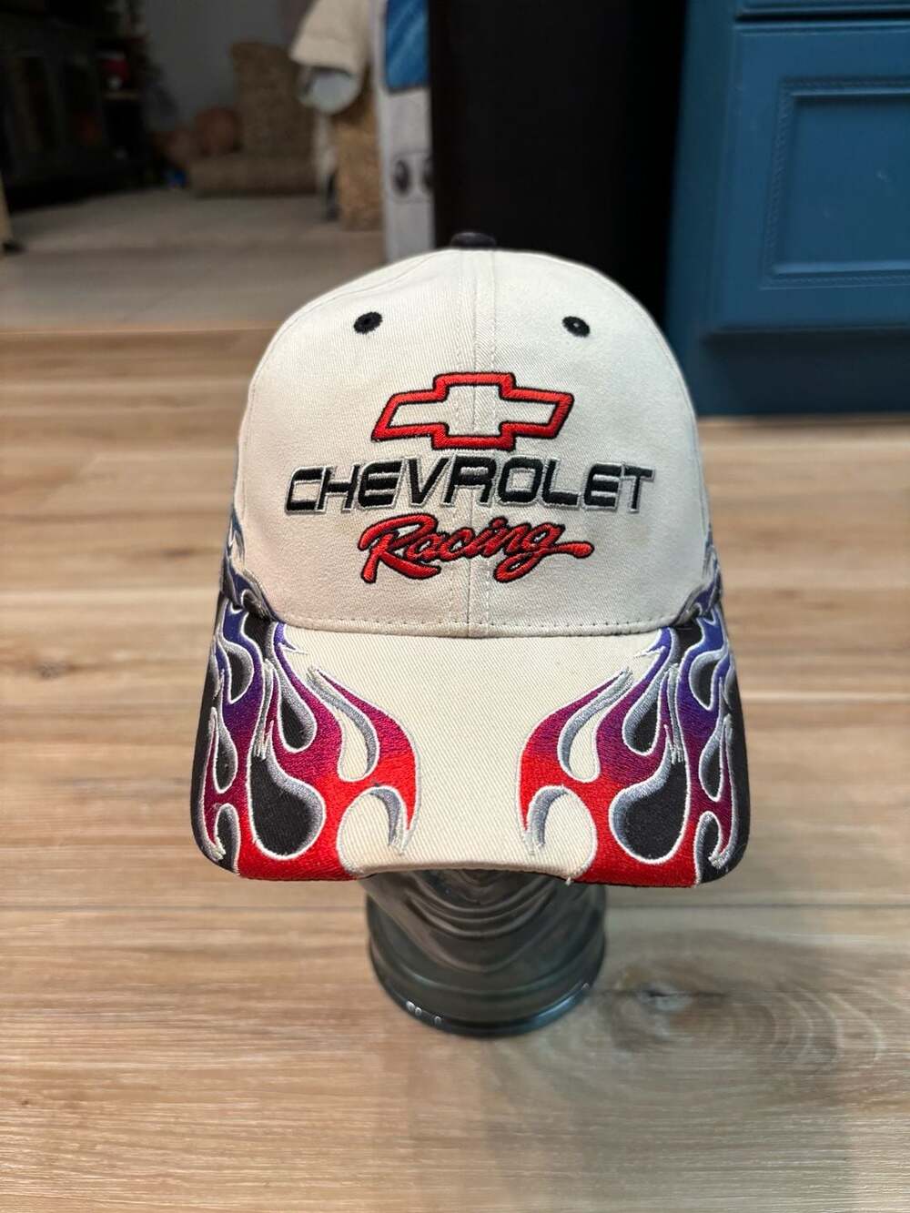 Vintage Chevrolet Racing Hat The Game Flames Cap Strapback